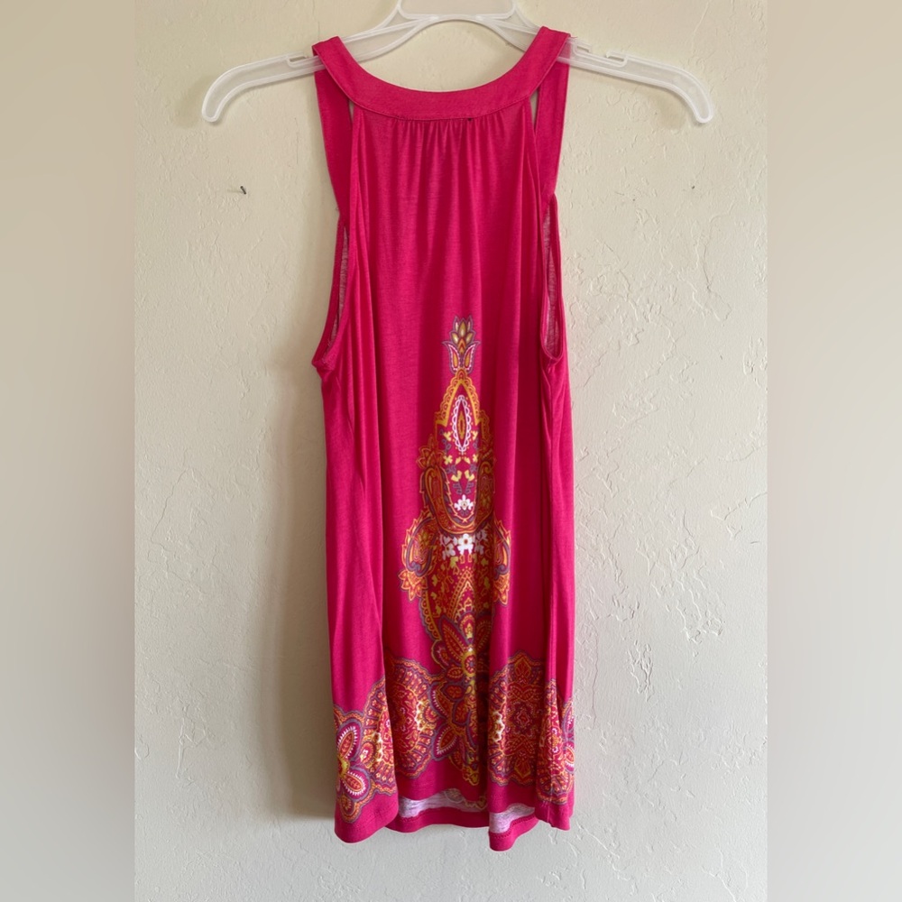 Euc Inc Pink With Pattern And Sequence Sleeveless… - image 4